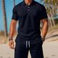 🔥Nur für kurze Zeit: 50 % Rabatt + versandkostenfrei👕Zweiteiliges Sommer-Set für Herren aus Polohemd und Shorts