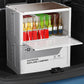🏕️ Zusammenklappbare Camping-Aufbewahrungsbox mit Holzdeckel – 30L Organizer und Tisch in einem