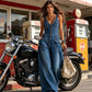 ⏳💫 ZEITLICH BEGRENZTES ANGEBOT! Ärmelloser Damen Jeans-Overall mit V-Ausschnitt & Weitbein