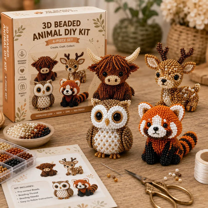 🏆Zeitlich begrenztes Angebot: 49 % Rabatt🧵✨Kleines 3D-Perlen-Tier-Bastelset