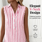 👗 Damen ärmelloses gestreiftes Blusenkleid mit V-Ausschnitt – moderner Look, luftig & vielseitig – perfekt für warme Tage, Strand & Freizeit