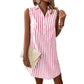 👗 Damen ärmelloses gestreiftes Blusenkleid mit V-Ausschnitt – moderner Look, luftig & vielseitig – perfekt für warme Tage, Strand & Freizeit
