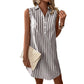 👗 Damen ärmelloses gestreiftes Blusenkleid mit V-Ausschnitt – moderner Look, luftig & vielseitig – perfekt für warme Tage, Strand & Freizeit