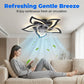 💡🌀 Designer-Deckenventilator mit integrierter LED-Beleuchtung – flüsterleiser Motor, dimmbare Lichtfunktion & elegante Blütenform, perfekt als Blickfang und Klimahelfer