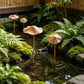 Antiker Gartenstecker aus Eisen in Form eines Lotusblatts