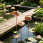 Antiker Gartenstecker aus Eisen in Form eines Lotusblatts