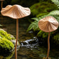 Antiker Gartenstecker aus Eisen in Form eines Lotusblatts