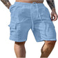 Men's Cotton Linen Multi-Pocket Breathable Shorts