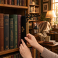 Miniatur-Bücherstütze im Retro-Straßenlaternen-Stil