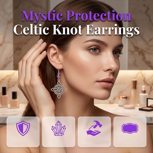 Vintage keltische Knoten Drop Ohrringe