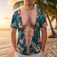 Lustiges 3D-gedrucktes T-Shirt für Männer mit behaarter Brust