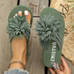 Damen-Flip-Flops mit Blumenmuster, leichte Sommerpantoffeln