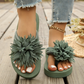 Damen-Flip-Flops mit Blumenmuster, leichte Sommerpantoffeln