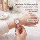 5-teiliges Quarz-Uhren- und Schmuckset für Damen – elegante Abenduhr mit Blumenmuster, passendem Armband, Halskette, Ohrringen und Ring – ideal zum Geburtstag, zum Jahrestag und zum Muttertag