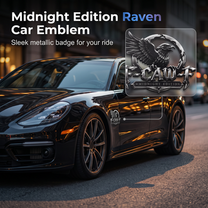 🐦‍⬛ 50% RABATT! 🚗 Midnight Edition Raben-Metallemblem – Wetterfest, kratzfest & stilvoll – Perfekt für Auto, Truck & individuelle Tuning-Looks 🌙