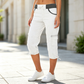 Cargo-Caprihose für Damen mit hoher Taille
