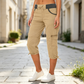 Cargo-Caprihose für Damen mit hoher Taille