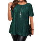 🔥🎁 NEU – 50 % RABATT! 🎁Schmeichelhafte Plisseebluse in Übergröße