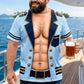 Lustiges T-Shirt für Herren mit „Fake Muscle“-Aufdruck