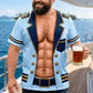 Lustiges T-Shirt für Herren mit „Fake Muscle“-Aufdruck