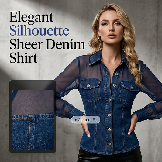 🏃‍♀️ Es wird im Akkord weggeschnappt – zögern Sie nicht! Damen Mesh-Patchwork-Denim-Oberteil