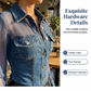 🏃‍♀️ Es wird im Akkord weggeschnappt – zögern Sie nicht! Damen Mesh-Patchwork-Denim-Oberteil