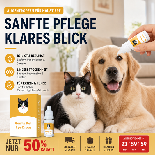 🔥🎁 2+1 GRATIS!!🥳 💞 50K+ VERKAUFT! 🐱🐶 Sanfte Augentropfen mit Pflanzenextrakten für Hunde & Katzen | 10 ml 💥 Jetzt 50% Rabatt✨